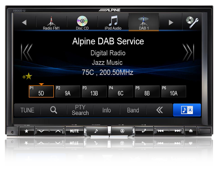 Alpine Car 8" Sistema di navigazione avanzata DAB BLUETOOTH MirrorLink X800D-U EX-DISPLAY 